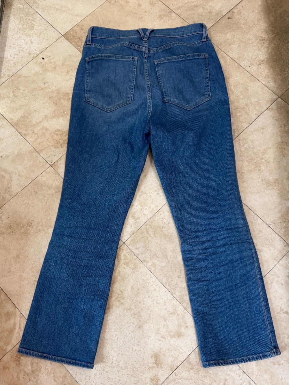 Veronica Beard Carson Kick Flare Crop Jeans Medium Wash High Rise - Picture 4 of 5